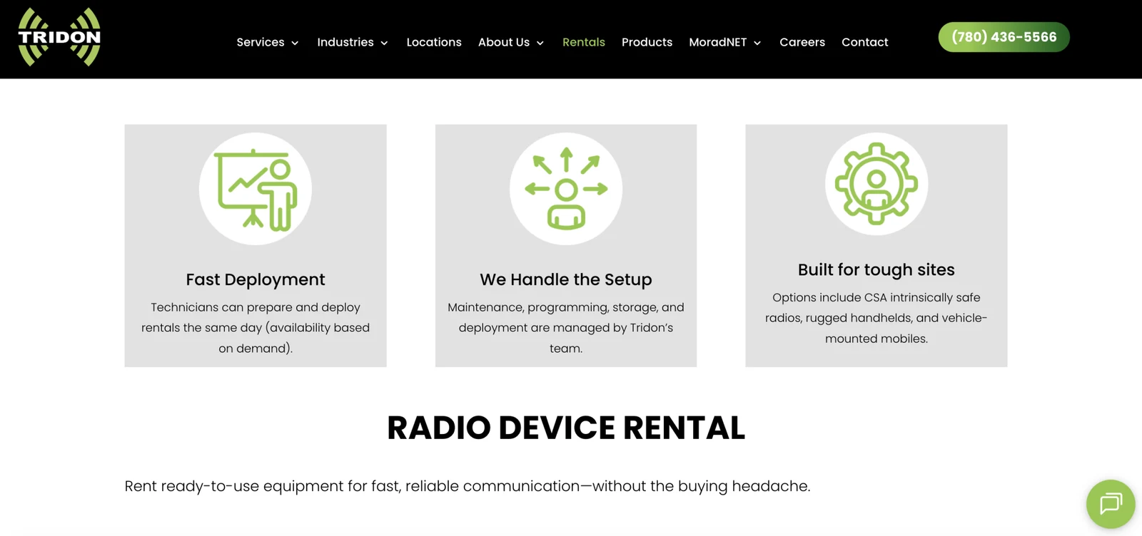 Motorola Solutions Landing Page Development for Tridon Communications - Material 7