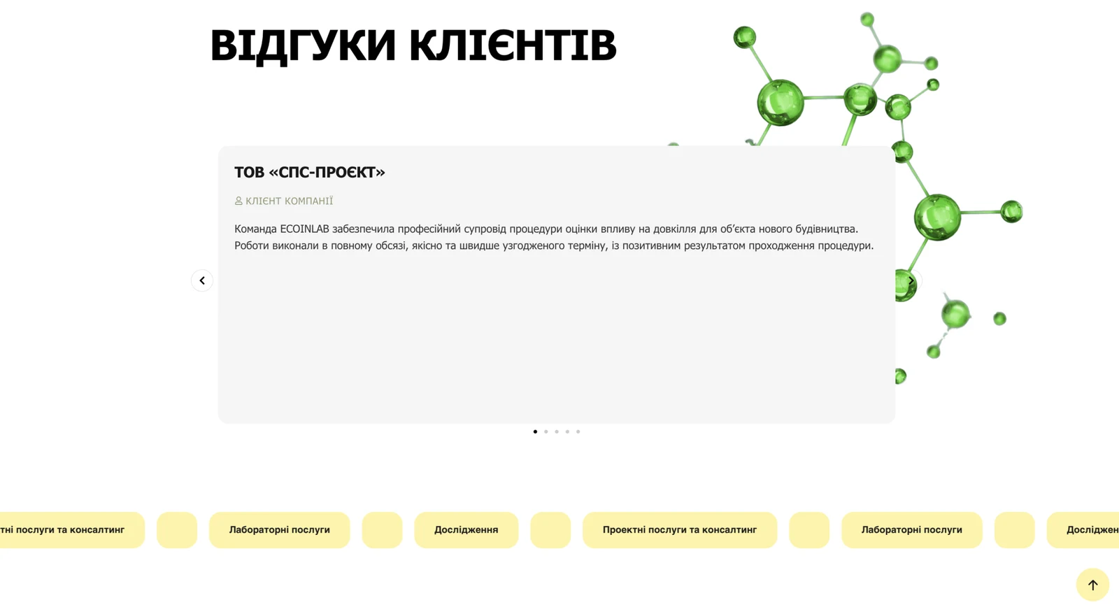 розробки сайту ecoinlab.com.ua — матеріал 4