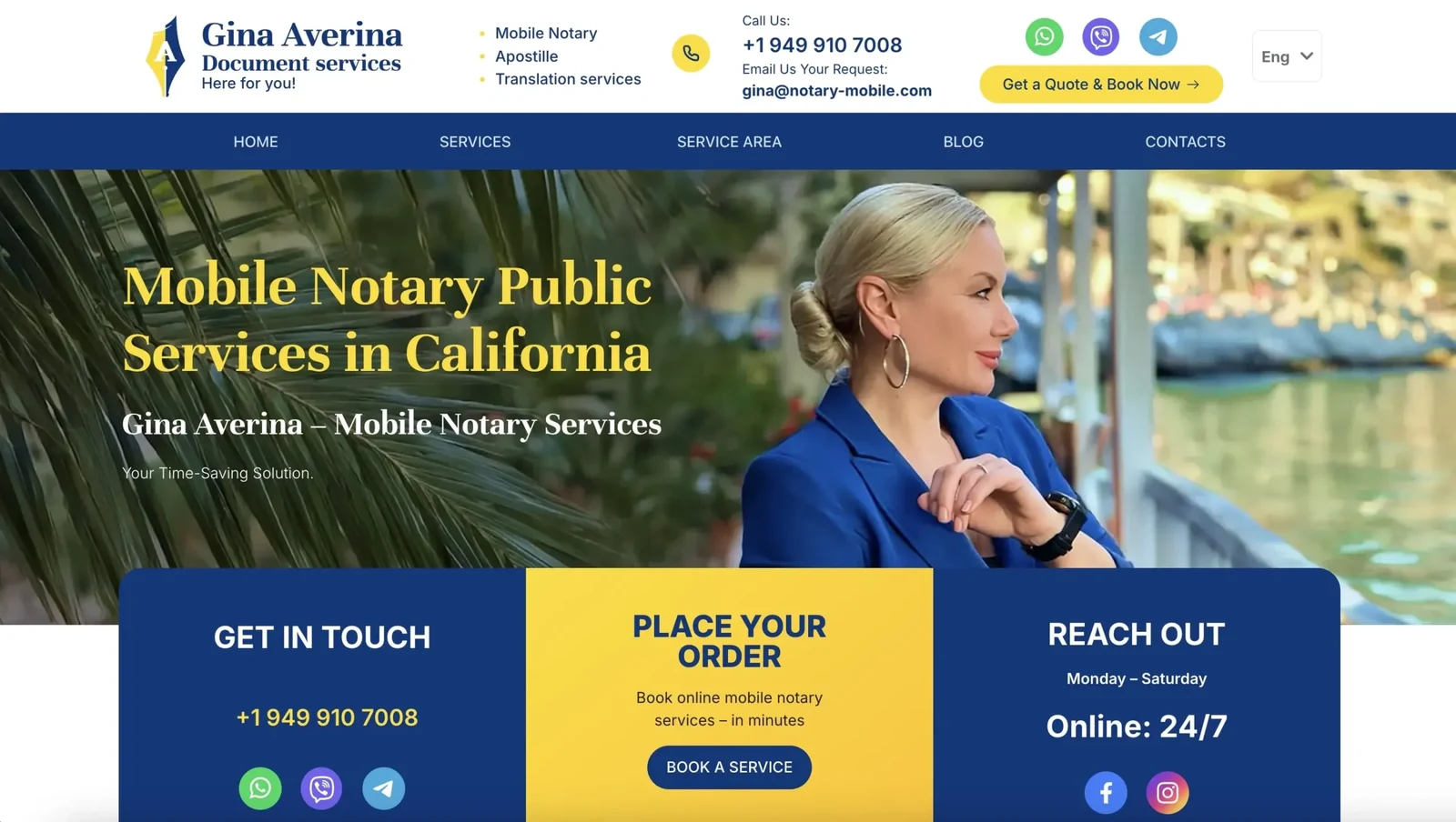 development of the Notary Mobile corporate site — material 1
