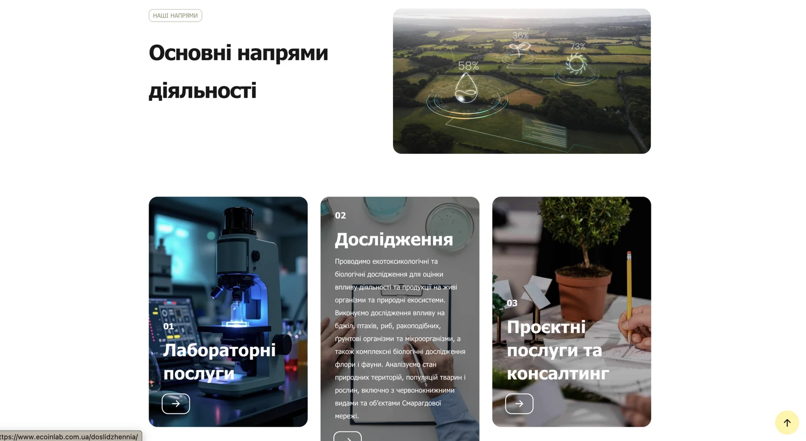 розробки сайту ecoinlab.com.ua — матеріал 3