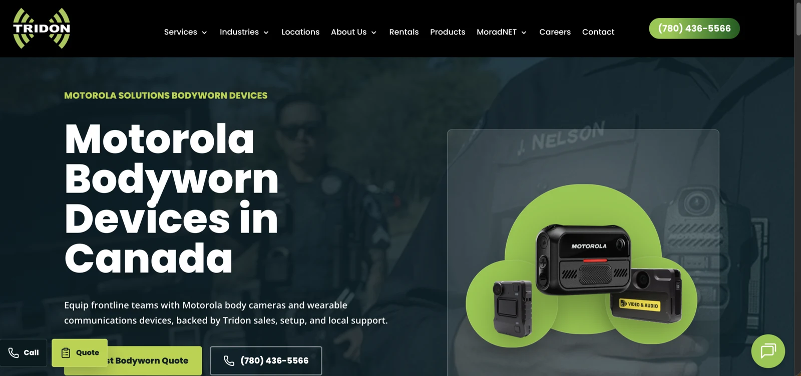 Development of Motorola Solutions Landing Pages for Tridon Communications - Material 2