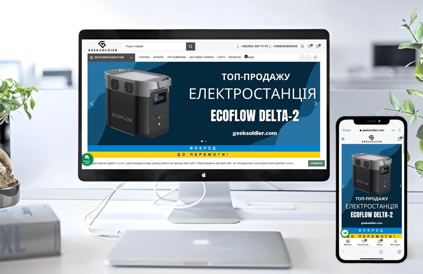 Кейс розробки сайту для інтернет-магазину “GeekSoldier”